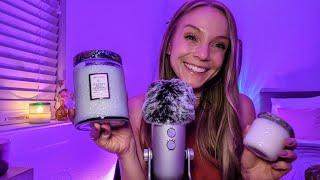 ASMR Candle Haul | Glass tapping, scratching and whispers for sleep