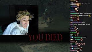 xQc trying to ignores Mob in Dark Souls