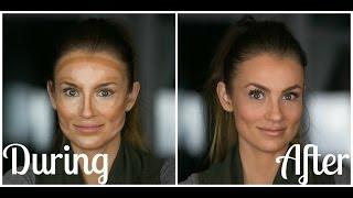 How to Contour & Highlight Drugstore Foundation Routine | Angela Lanter