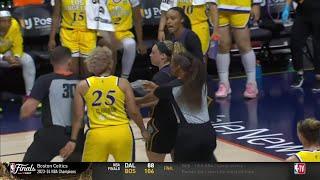  "CHILL THE F**K OUT!" DOUBLE Technicals After Foul | Los Angeles Sparks vs Connecticut Sun WNBA