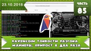 Как майнить RAVENcoin прирост добычи в два раза на Palit GTX 1060, тонкости разгона, майнинг тесты