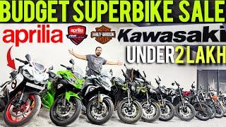 Second hand l Super bikes Under ₹2Lakh l Aprilia 457 l Kawasaki Ninja 300 400 Z900 l Triumph Harley?