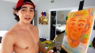 gay boy painting shirtless for you