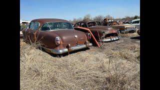 Finally back in the new yard!  1951 Chevy Fleetline, 1963 Biscayne, & a 1952 Nash Statesman Custom!