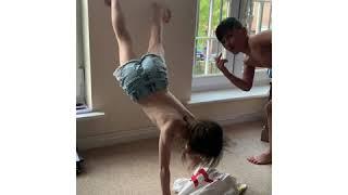 T-shirt Handstand challenge