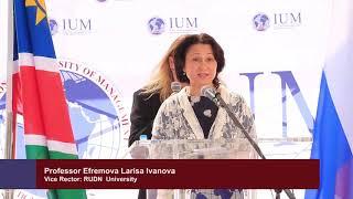 Vice Rector: RUDN-University, Professor Efremova Larisa Ivanova at the Official Launch of RUSNAM