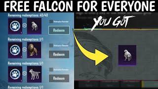 OMG  FREE FALCON COMPANION FOR EVERYONE | GET FREE 5 COMPANION IN PUBG MOBILE | FREE FALCON EVENT