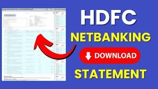 How to Download Statement from HDFC Bank Net Banking?