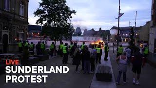 Sunderland Protest - Protesters gather outside City Hall