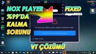 Nox Player Staying At 99% Problem Solution | VT Activation (Nox %99 Fix) 2021