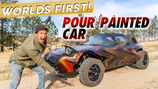 World's first! Pour painting a car: Offroadster Miata