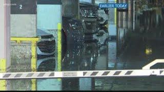 Vinoy parking garage floods, damaging cars during storm