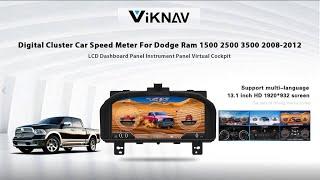 Viknav For Dodge ram 1500 2500 3500 (2008-2012)-Display ! ! Digital Cluster Car Instrument Cluster