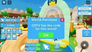 Clicking champions CDTV and snug life world CODES