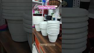 White Plastic Pots  #ytshorts  #trending #shorts #plants #pots #garden #planter #nursery #reels