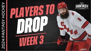 2024-25 Fantasy Hockey - Week 3 Players to Drop - Fantasy Hockey Advice