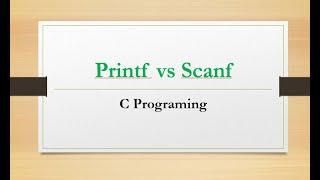 printf vs scanf. C programming #scanf #printf #printf_vs_scanf