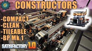 Early Game Constructors Blueprint - Compact, Clean, & Tileable - Mk.1 BP - Satisfactory 1.0