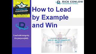 How to Lead by Example and Win-Leadership Training