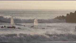 Santa Cruz Sailboat Rescue at the Harbor by Local Surfers Saves Several Youth