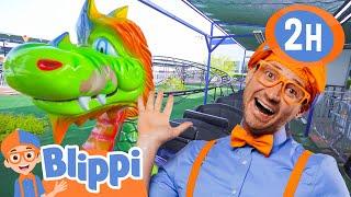 Blippi Visits an Amusement Park! | Blippi - Kids Playground | Educational Videos for Kids