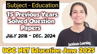15 Previous Year Solved Papers UGC NET Education @InculcateLearning #ugcneteducation #education
