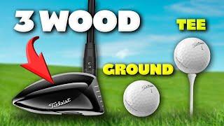 PURE your 3 wood off the GROUND AND TEE