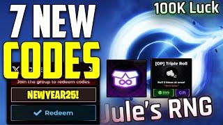 *NEW* JULE'S RNG ROBLOX CODES 2025 | JULE'S RNG CODES 2025 | ROBLOX JULE'S RNG CODES