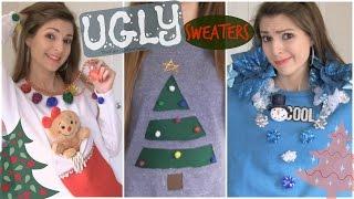 DIY UGLY CHRISTMAS SWEATERS - Easy & Affordable - How To | SoCraftastic