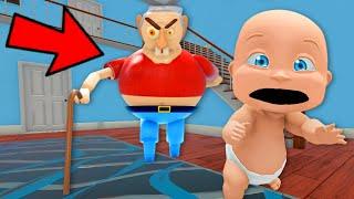 Baby Escapes EVIL GRANDPA!