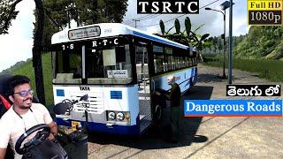 TSRTC Express Bus Dangerous Roads Driving with Logitech g29 Steering | ETS2 Telugu