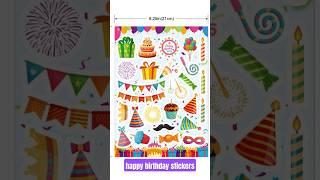 Happy birthday stickers cup wraps
