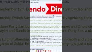 nintendo direct leak August 29th