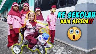 PERTAMA KALI ALUNA KE SEKOLAH NAIK SEPEDA‼️CAPEK BANGET SAMPAI GEMPOR‼️wkwkwk