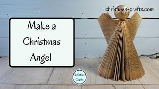 DIY CHRISTMAS ANGEL DECORATION FROM A BOOK - Make Xmas Decor with Style on a Budget