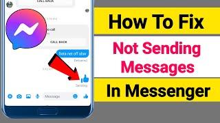 How To Fix Messenger Message Not Sending Problem 2024 | Messages Sending Problem in Messenger