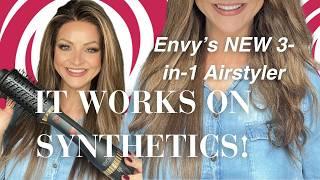 Revolutionize Your Wig Game! Envy’s 3-in-1 Airstyler Demo on Synthetic Wig | Sandy @i_be_wiggin