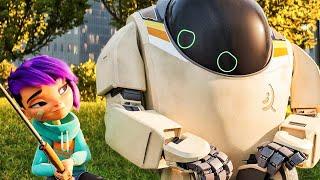 A Robot and a Rebellious girl unite to Stop a Madman s Technological Plan for World Domination