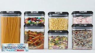 Air-Tight Food Storage Container for Cereals Easy Lock Sealed Jar Plastic Transparent Review