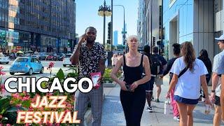 Chicago Walking Tour Features Jazz Festival on Sunday | September 1, 2024 | 4k 60fps Video pt3