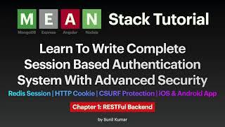 Node js Rest API Authentication Tutorial | CSRF Protection | Redis Session Cookie | Chapter 1