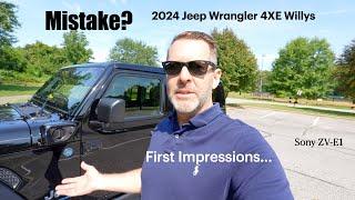 2024 Jeep Wrangler 4XE Willys, Mistake? First Impressions #jeepwrangler4xe