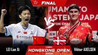 LIVE SCORE | FINAL | LEI Lan Xi (CHN) vs Viktor AXELSEN (DEN) | Hongkong Open 2024 Badminton