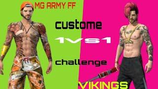 MG ARMY FF VS VIKINGS 1vs1 challenge