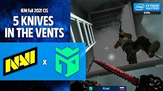 5 KNIVES IN THE VENTS - NAVI vs Entropiq - IEM Fall 2021 CIS