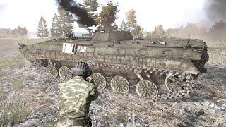 Arma 3: Russian BMP-1 Destroyed in Fight. RHS AFRF 2024 Mod