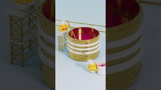 make an easy milk dessert! #3d#animation#howto#food#dessert#fyp#choubao#shorts