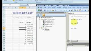 ExcelExperts.com - VBA lesson 2 for loops