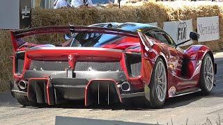 Ferrari FXX K EVO - BURNOUTS & INSANE V12 Engine Sounds @ Goodwood Festival of Speed!