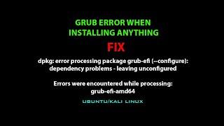 LINUX ERROR FIX: dpkg: error processing package grub-efi-amd64-signed (--configure)